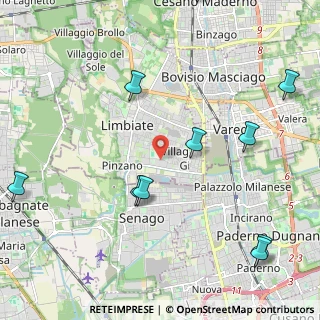 Mappa Via Leone Tolstoi, 20814 Limbiate MB, Italia (2.89364)