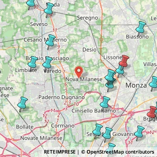 Mappa Via C. Treves, 20834 Nova Milanese MB, Italia (6.434)
