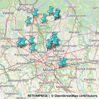 Mappa Via C. Treves, 20834 Nova Milanese MB, Italia (14.4485)