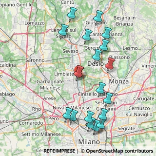 Mappa Via Rose, 20030 Paderno Dugnano MI, Italia (8.988)