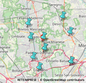 Mappa Via privata dell’industria, 20834 Nova milanese MB, Italia (3.89818)