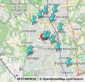 Mappa Via Carlo Goldoni, 20812 Limbiate MB, Italia (1.69462)
