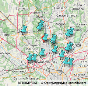 Mappa Via Eugenio Montale, 20812 Limbiate MB, Italia (7.01778)