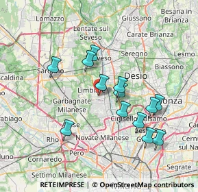 Mappa Via Eugenio Montale, 20812 Limbiate MB, Italia (6.65923)