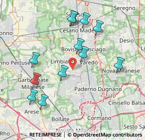 Mappa Via Eugenio Montale, 20812 Limbiate MB, Italia (3.99917)