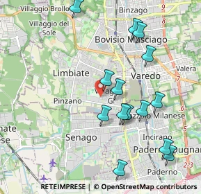 Mappa Via Eugenio Montale, 20812 Limbiate MB, Italia (2.08571)