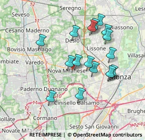 Mappa Via Nino Bixio, 20834 Nova Milanese MB, Italia (3.44882)