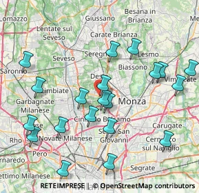 Mappa Via Nino Bixio, 20834 Nova Milanese MB, Italia (8.773)