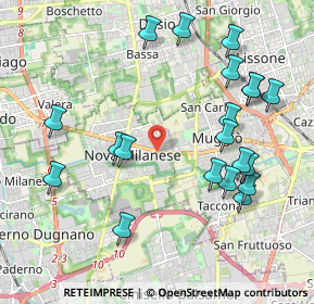 Mappa Via Nino Bixio, 20834 Nova Milanese MB, Italia (2.2305)