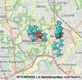 Mappa Via Nino Bixio, 20834 Nova Milanese MB, Italia (1.29053)