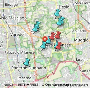 Mappa Piazza Salvo D'Acquisto, 20834 Nova Milanese MB, Italia (1.34167)