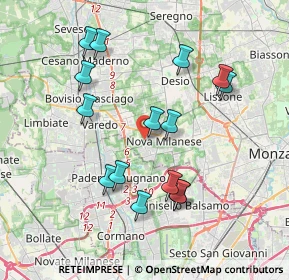 Mappa Piazza Salvo D'Acquisto, 20834 Nova Milanese MB, Italia (3.71533)