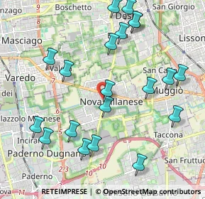 Mappa Via Nazario Sauro, 20834 Nova Milanese MB, Italia (2.2845)