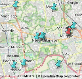 Mappa Via Nazario Sauro, 20834 Nova Milanese MB, Italia (2.365)