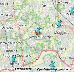 Mappa Via Nazario Sauro, 20834 Nova Milanese MB, Italia (3.69583)