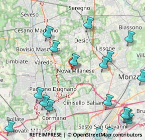 Mappa Via Nazario Sauro, 20834 Nova Milanese MB, Italia (5.99158)