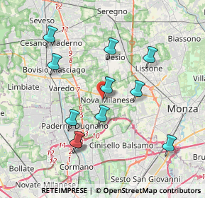 Mappa Via Nazario Sauro, 20834 Nova Milanese MB, Italia (3.73)