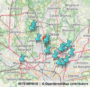 Mappa Via Cuneo, 20037 Paderno Dugnano MI, Italia (6.59933)