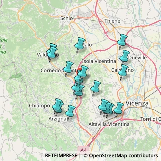 Mappa Via Pederiva, 36070 Castelgomberto VI, Italia (7.025)