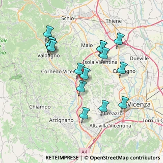Mappa Via Pederiva, 36070 Castelgomberto VI, Italia (7.27375)