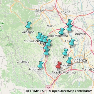 Mappa Via Pederiva, 36070 Castelgomberto VI, Italia (6.25067)
