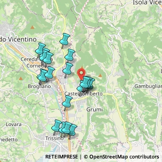 Mappa Via Pederiva, 36070 Castelgomberto VI, Italia (1.856)