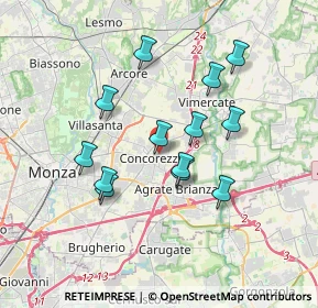 Mappa Via A. Volta, 20863 Concorezzo MB, Italia (3.12692)
