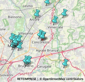 Mappa Via A. Volta, 20863 Concorezzo MB, Italia (4.573)