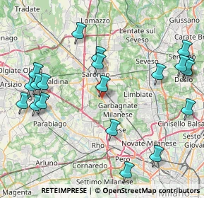 Mappa Centro Commerciale Tigros, 21042 Caronno Pertusella VA, Italia (9.8875)