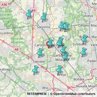 Mappa Centro Commerciale Tigros, 21042 Caronno Pertusella VA, Italia (3.81214)