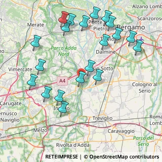 Mappa Viale Cimitero, 24042 Capriate San Gervasio BG, Italia (9.3855)