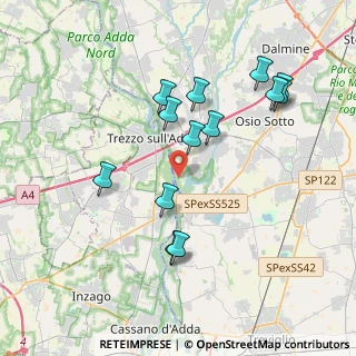 Mappa Viale Cimitero, 24042 Capriate San Gervasio BG, Italia (3.75154)