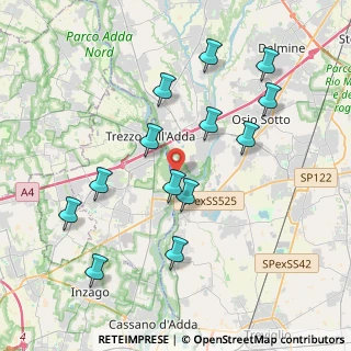 Mappa Viale Cimitero, 24042 Capriate San Gervasio BG, Italia (4.01308)