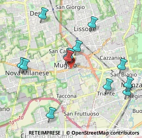 Mappa Via Alfonso Lamarmora, 20835 Muggiò MB, Italia (2.09692)