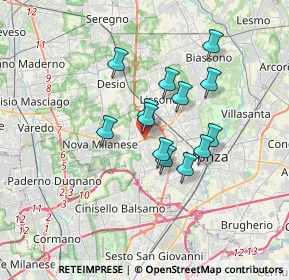 Mappa Via Alfonso Lamarmora, 20835 Muggiò MB, Italia (2.63462)
