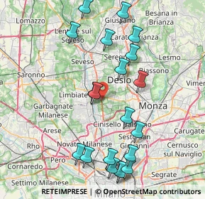 Mappa Via Bergamo, 20037 Paderno Dugnano MI, Italia (8.8065)