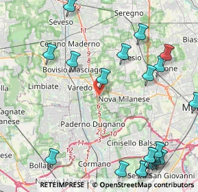 Mappa Via Bergamo, 20037 Paderno Dugnano MI, Italia (5.7505)