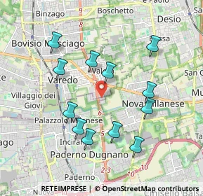 Mappa Paderno Dugnano, 20814 Varedo MB, Italia (1.8325)