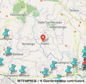 Mappa Frazione Borgonuovo, 13844 Piatto BI, Italia (3.956)