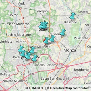 Mappa Via Giorgio la Pira, 20835 Muggiò MB, Italia (3.59923)