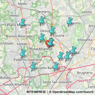 Mappa Via Giorgio la Pira, 20835 Muggiò MB, Italia (3.57308)