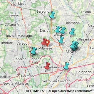 Mappa Via Giorgio la Pira, 20835 Muggiò MB, Italia (3.91267)
