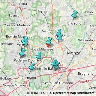 Mappa Via Giorgio la Pira, 20835 Muggiò MB, Italia (3.92538)