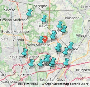 Mappa Via Giorgio la Pira, 20835 Muggiò MB, Italia (3.56947)