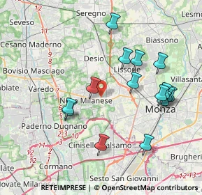 Mappa Via Giorgio la Pira, 20835 Muggiò MB, Italia (3.91267)