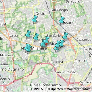 Mappa Via Giorgio la Pira, 20835 Muggiò MB, Italia (1.36385)