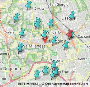 Mappa Via Giorgio la Pira, 20835 Muggiò MB, Italia (2.2605)