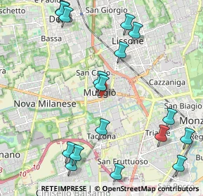 Mappa Via Santa Elisabetta, 20053 Muggiò MB, Italia (2.57588)