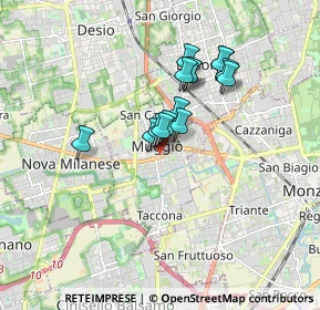 Mappa Via Santa Elisabetta, 20053 Muggiò MB, Italia (1.294)