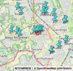 Mappa Via Santa Elisabetta, 20053 Muggiò MB, Italia (2.1855)